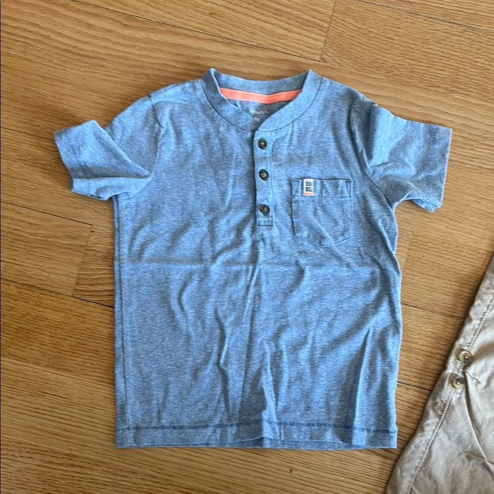 Carter’s Blue Kids Henley Shirt and Gap pants